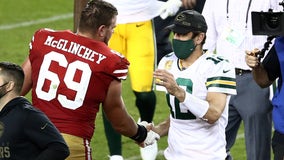 Aaron Rodgers leads Packers past undermanned 49ers, 34-17