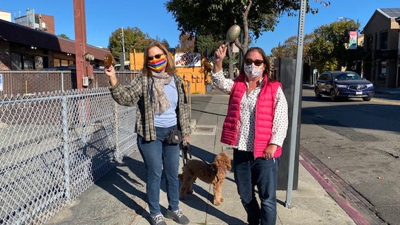 Cars honk, phones buzz: Liberal Bay Area reacts with joy after Biden, Harris win election