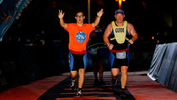 Florida athlete becomes first person with Down syndrome to finish IRONMAN triathlon