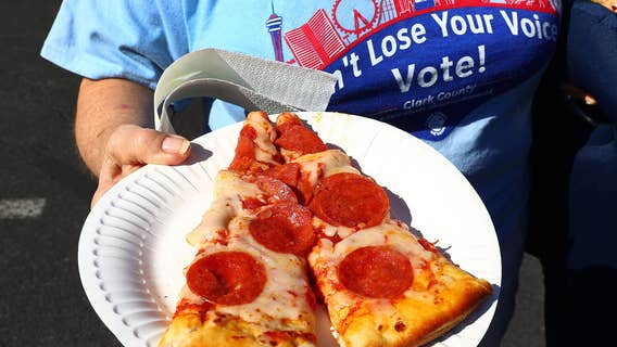 Pizza to the Polls delivers free pizza for voters waiting in long lines