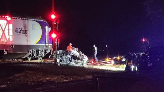 Capitol Corridor train strikes unoccupied vehicle in Solano County, no injuries reported