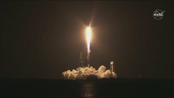 Four astronauts launch on SpaceX rocket to International Space Station