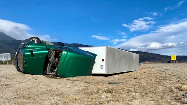 111 mph Sierra winds cancel Reno flights, topple semi-trucks