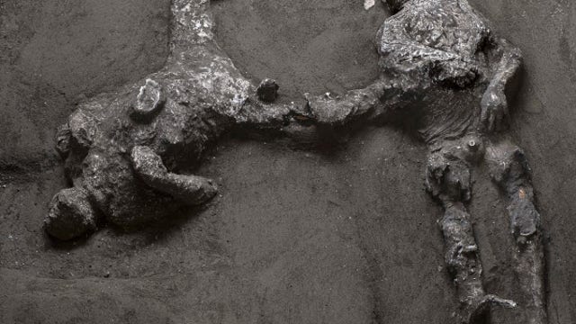 Bodies of man and his slave unearthed from ashes at Pompeii after almost 2,000 years