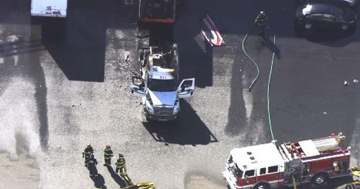 'Fully engulfed' big rig crashes into Union City building | KTVU FOX 2