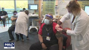 Front line workers in San Francisco, Martinez roll up their sleeves for COVID vaccine