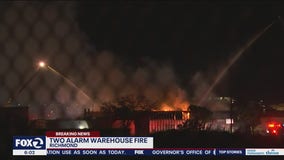 Fire breaks out at empty warehouse in Richmond
