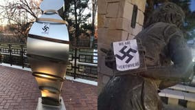 Anne Frank memorial in US defaced with swastika stickers