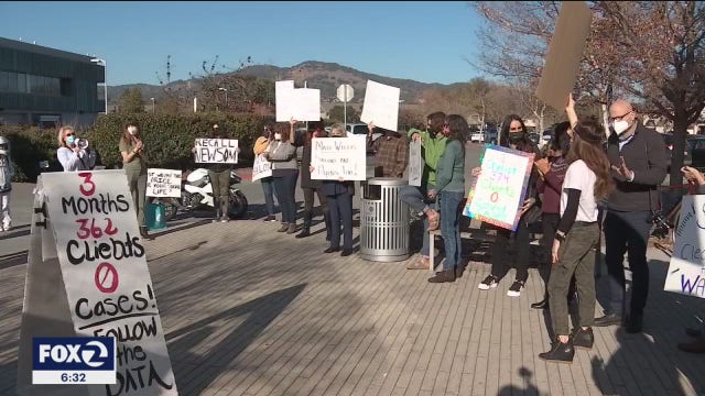 Small business owners in Marin County protest latest stay-at-home order