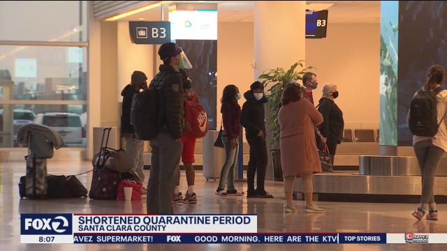 Shorter 10-day quarantine period in Santa Clara County
