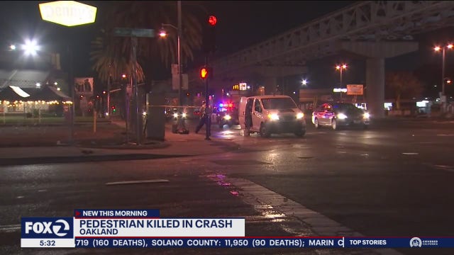 Pedestrian killed in Oakland near Coliseum Way