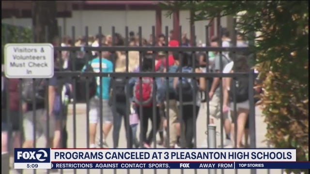 Programs canceled at 3 Pleasanton high schools because of coronavirus