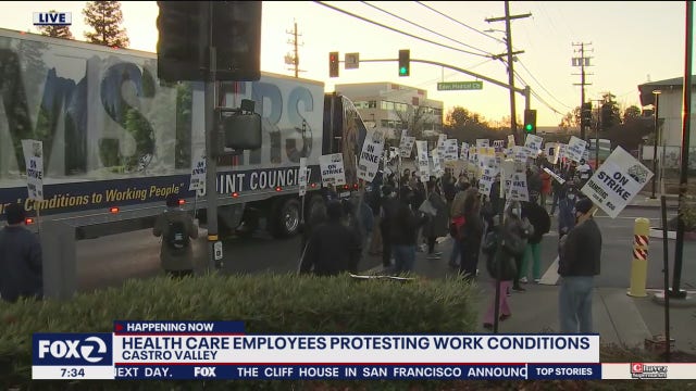 Healthcare workers in Castro Valley launch one-day strike