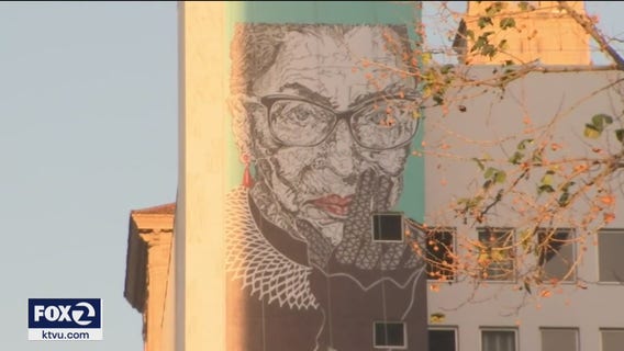 Larger than life artwork celebrates Ruth Bader Ginsburg in San Jose