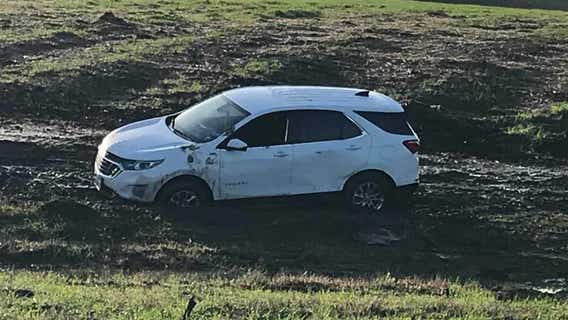 Two arrested after stolen SUV gets stuck in muddy Sonoma County field
