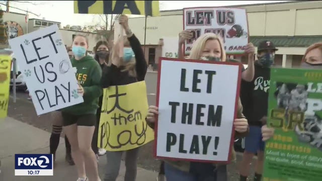 'Let them Play' rallies urge reopening of schools, sports in Bay Area