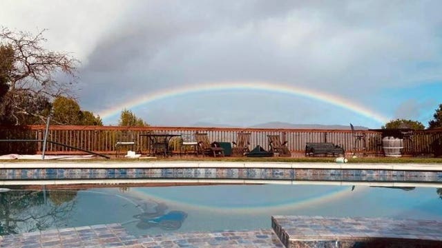 Rainbows appear over the Bay Area after intermittent showers