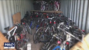 Stolen shipping container filled with hundreds of donated bikes recovered in Concord