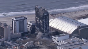Former Trump Plaza Hotel and Casino imploded Wednesday