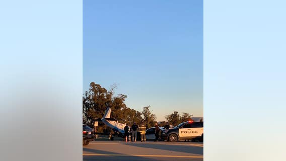 Small aircraft experiencing engine trouble makes emergency landing on Livermore road