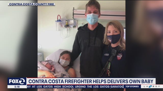 East Bay firefighter helps deliver his own baby on the road
