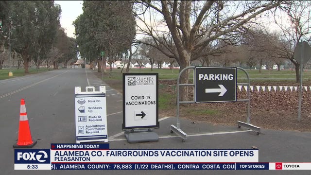 Alameda County Fairgrounds opens as mass vaccination site