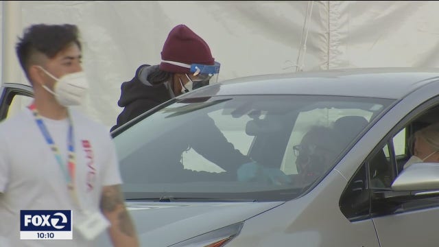 Marin County opens 1st drive-through vaccination clinic