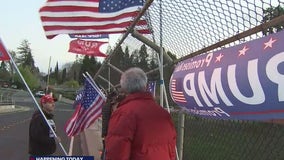 Lafayette to determine whether Trump flags on overpass must come down