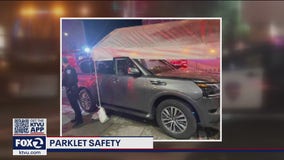 Driver who crashed into Alameda parklet arrested on suspicion of DUI