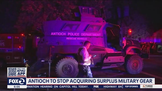 Antioch will no longer accept surplus military equipment