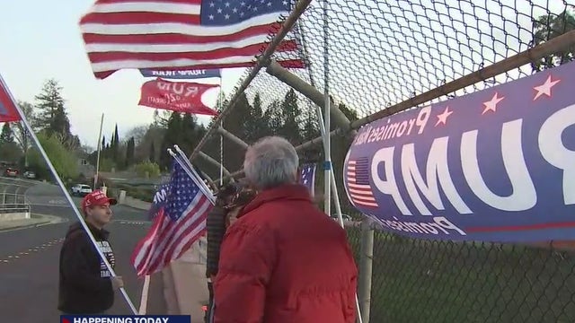 Lafayette to determine whether Trump flags on overpass must come down