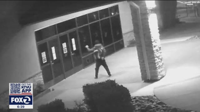 Suspect seen of video hurling rocks into Antioch church
