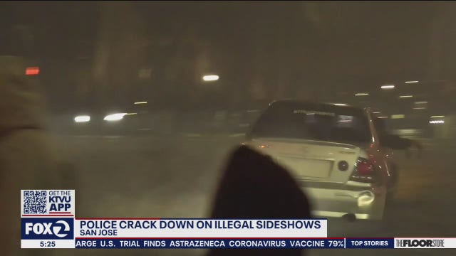 San Jose issue citations, impound cars after illegal sideshow