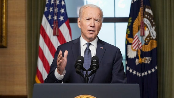 Biden says Trump would've taken until September to reach 200M vaccine does as he takes 98 days