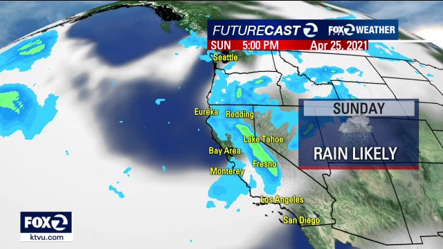 Much-needed Bay Area rain forecast for Sunday