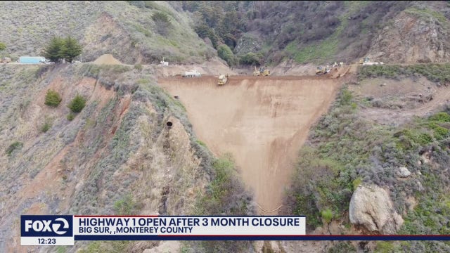 Highway 1 in Big Sur reopens after 3-month closure