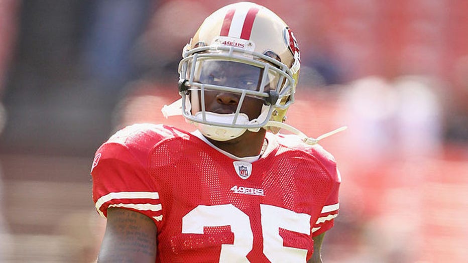 FILE - Phillip Adams #35 of the San Francisco 49ers warms up before their game against the Oakland Raiders at Candlestick Park on August 20, 2011 in San Francisco, California. (Photo by Ezra Shaw/Getty Images)
