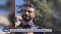Police body cam captures Mountain View officer running toward burning car to help driver