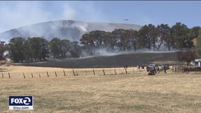 WIldfires break out around the Bay Area during Red Flag conditions