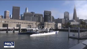 Zero-emission, hydrogen-powered catamaran visits San Francisco's Pier 9