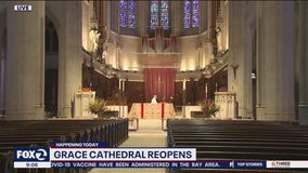 Grace Cathedral in San Francisco holds first in-person mass in 14 months