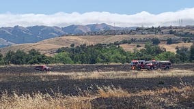 Grass fire in San Jose controlled at 10-acres