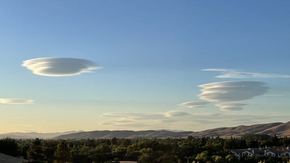 Bay Area bewildered by prominent lenticular clouds