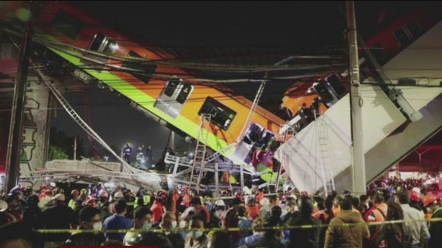 Mexico City metro overpass collapses onto road; 15 dead