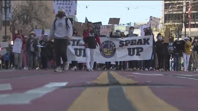 Rally in San Francisco demanding justice for Asian-American crime victims