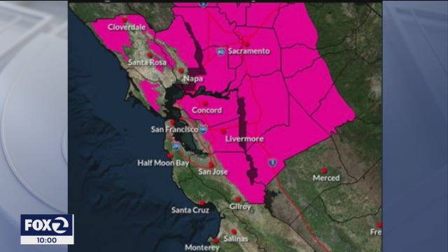 Red Flag Warning in effect for parts of the Bay Area