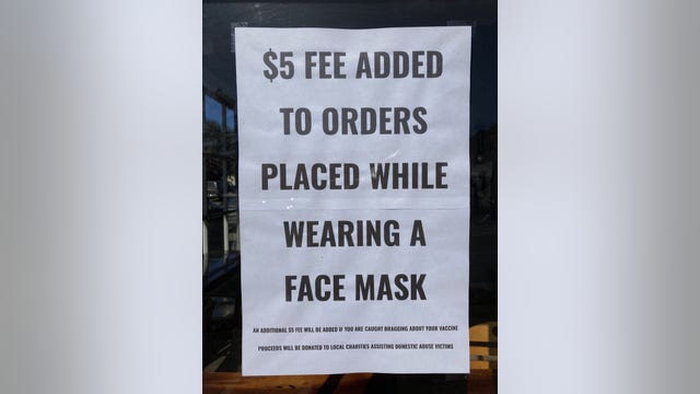 Northern California cafe owner charges customers fee for wearing a mask