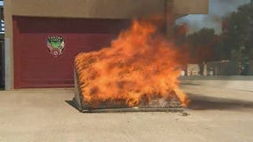 Contra Costa County firefighters demonstrate the dangers of illegal fireworks