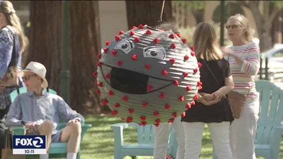 COVID protein piñata a main attraction at Los Gatos reopening celebration
