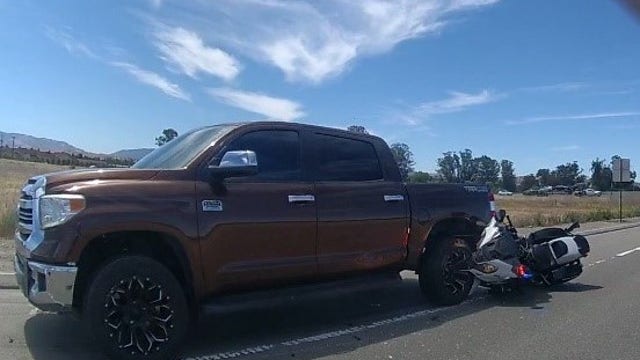 Livermore police searching for driver who backed over police motorcycle